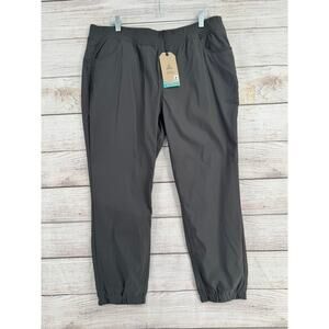 prAna Halle E-Waist Jogger Plus II Womens 18W Gray Dark Iron Stretch NEW
